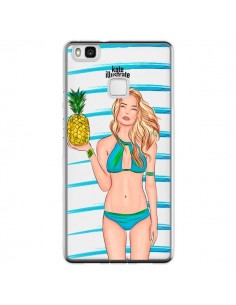 Coque Huawei P9 Lite Malibu Ananas Plage Ete Bleu...
