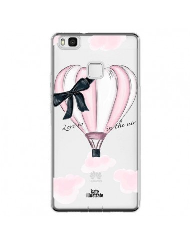 Coque Huawei P9 Lite Love is in the Air Love Montgolfier Transparente - kateillustrate