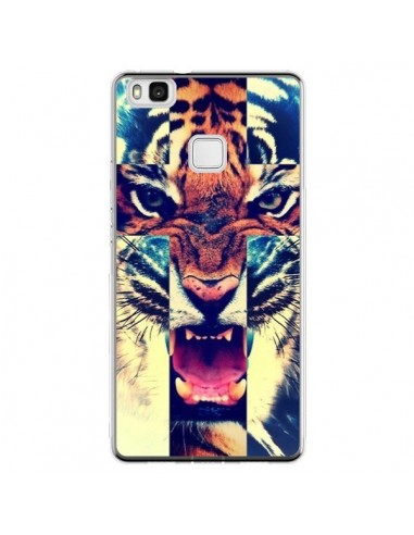 Coque Huawei P9 Lite Tigre Swag Croix Roar Tiger - Laetitia