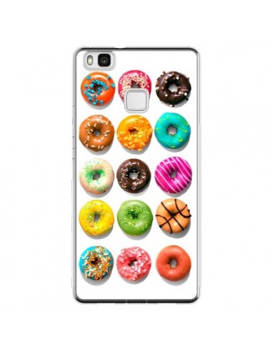 Coque Huawei P9 Lite Donuts Multicolore Chocolat Vanille - Laetitia