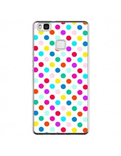 Coque Huawei P9 Lite Pois Multicolores - Laetitia