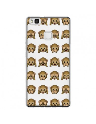 Coque Huawei P9 Lite Singe Monkey Emoticone Emoji Transparente - Laetitia