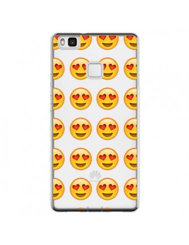 Coque Huawei P9 Lite Love Amoureux Smiley Emoticone Emoji Transparente - Laetitia