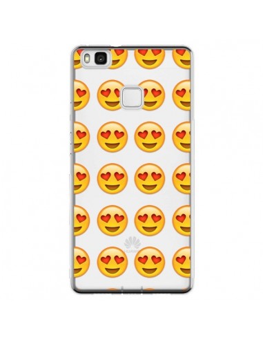 Coque Huawei P9 Lite Love Amoureux Smiley Emoticone Emoji Transparente - Laetitia