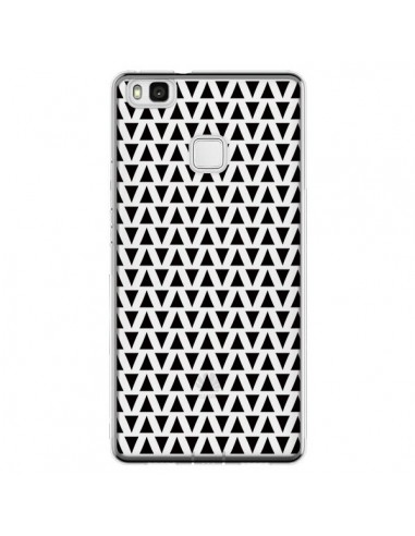 Coque Huawei P9 Lite Triangles Romi Azteque Noir Transparente - Laetitia