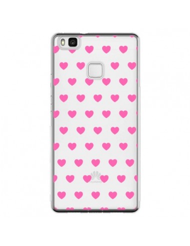 Coque Huawei P9 Lite Coeur Heart Love Amour Rose Transparente - Laetitia