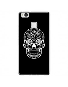 Coque Huawei P9 Lite Tête de Mort Mexicaine Blanche -...
