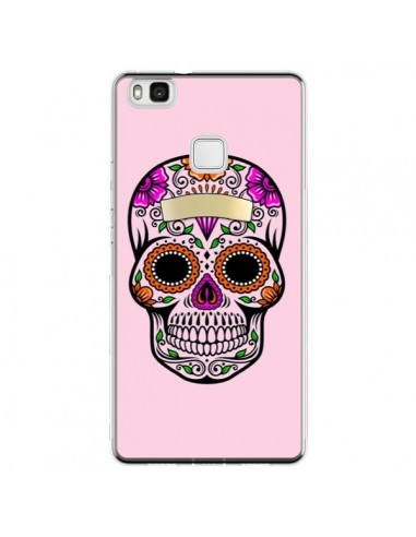 Coque Huawei P9 Lite Tête de Mort Mexicaine Rose Multicolore - Laetitia