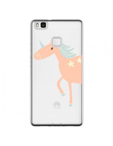 Coque Huawei P9 Lite Licorne Unicorn Rose Transparente - Petit Griffin