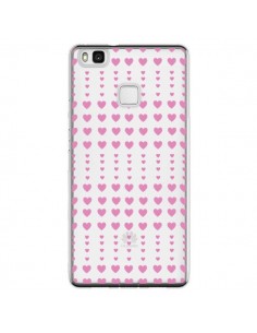 Coque Huawei P9 Lite Coeurs Heart Love Amour Rose...