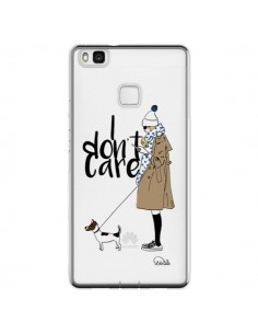 Coque Huawei P9 Lite I don't care Fille Chien...