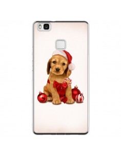 Coque Huawei P9 Lite Chien Dog Pere Noel Christmas Boules...