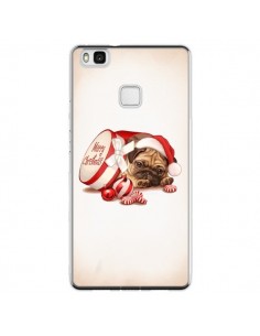 Coque Huawei P9 Lite Chien Dog Pere Noel Christmas Boite...