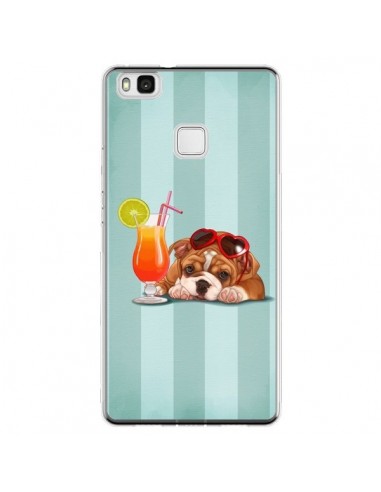 Coque Huawei P9 Lite Chien Dog Cocktail Lunettes Coeur - Maryline Cazenave