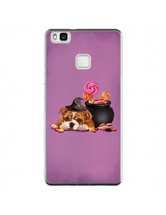 Coque Huawei P9 Lite Chien Dog Halloween Sorciere...