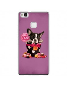Coque Huawei P9 Lite Chien Dog Boite Noeud Papillon Pois...