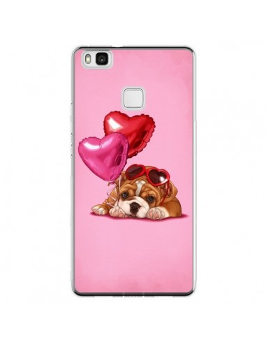 Coque Huawei P9 Lite Chien Dog Lunettes Coeur Ballon - Maryline Cazenave