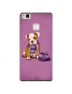Coque Huawei P9 Lite Chien Dog Echarpe Bonnet Froid Hiver...