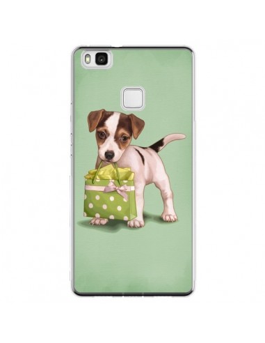 Coque Huawei P9 Lite Chien Dog Shopping Sac Pois Vert - Maryline Cazenave