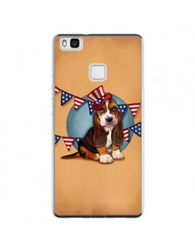 Coque Huawei P9 Lite Chien Dog USA Americain - Maryline Cazenave