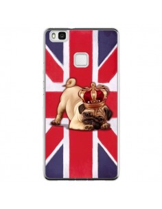 Coque Huawei P9 Lite Chien Dog Anglais UK British Queen...