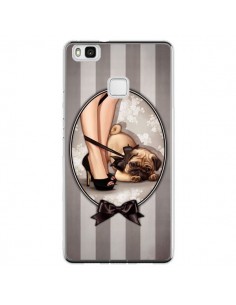 Coque Huawei P9 Lite Lady Noir Noeud Papillon Chien Dog...