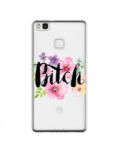 Coque Huawei P9 Lite Bitch Flower Fleur Transparente -...