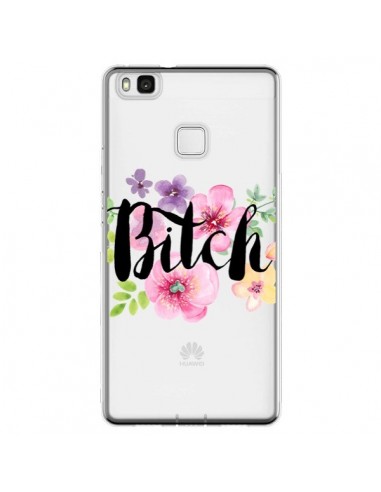 Coque Huawei P9 Lite Bitch Flower Fleur Transparente - Maryline Cazenave