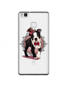 Coque Huawei P9 Lite Chien Bulldog Dog Gentleman Noeud...