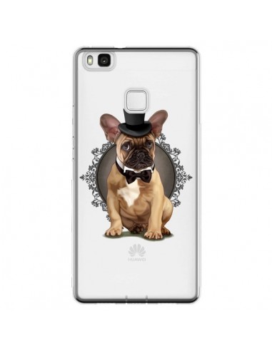 Coque Huawei P9 Lite Chien Bulldog Noeud Papillon Chapeau Transparente - Maryline Cazenave