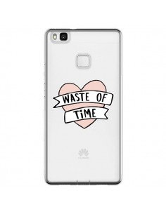 Coque Huawei P9 Lite Waste Of Time Transparente -...