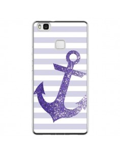 Coque Huawei P9 Lite Ancre Violet Navire - Monica Martinez