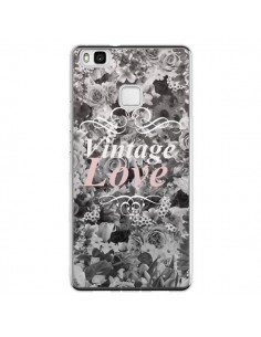 Coque Huawei P9 Lite Vintage Love Noir Flower - Monica...