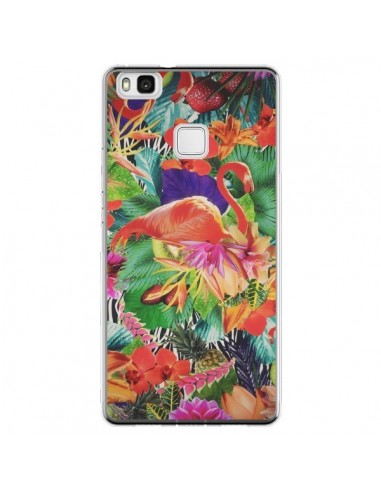 Coque Huawei P9 Lite Tropical Flamant Rose - Monica Martinez