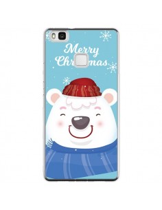 Coque Huawei P9 Lite Ours Blanc de Noël Merry Christmas -...
