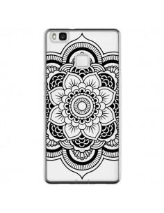 Coque Huawei P9 Lite Mandala Noir Azteque Transparente -...