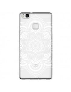 Coque Huawei P9 Lite Mandala Blanc Azteque Transparente -...