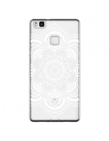 Coque Huawei P9 Lite Mandala Blanc Azteque Transparente - Nico