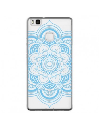 Coque Huawei P9 Lite Mandala Bleu Azteque Transparente - Nico