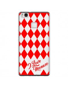 Coque Huawei P9 Lite I Love Monaco et Losange Rouge - Nico