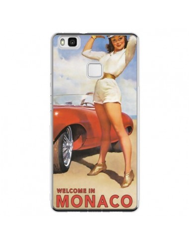 Coque Huawei P9 Lite Welcome to Monaco Vintage Pin Up - Nico