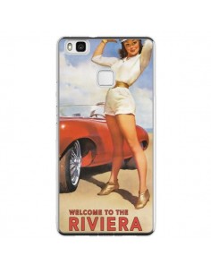Coque Huawei P9 Lite Welcome to the Riviera Vintage Pin...
