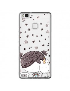 Coque Huawei P9 Lite Petite Fille et Licorne I Believe...