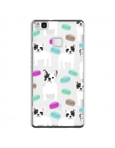 Coque Huawei P9 Lite Chiens Bulldog Français Macarons...
