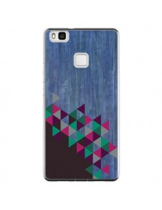 Coque Huawei P9 Lite Wood Bois Azteque Triangles Archiwoo...
