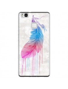 Coque Huawei P9 Lite Plume arc-en-ciel - Rachel Caldwell