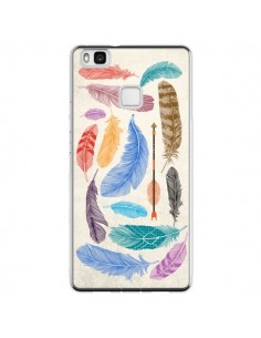 Coque Huawei P9 Lite Feather Plumes Multicolores - Rachel...