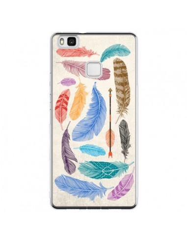 Coque Huawei P9 Lite Feather Plumes Multicolores - Rachel Caldwell