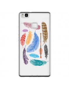 Coque Huawei P9 Lite Plume Feather Couleur Transparente -...