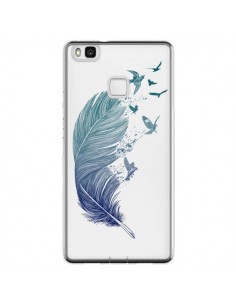 Coque Huawei P9 Lite Plume Feather Fly Away Transparente...